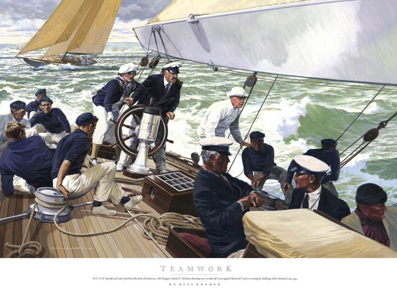 teamwork Russ Kramer Marine Artist