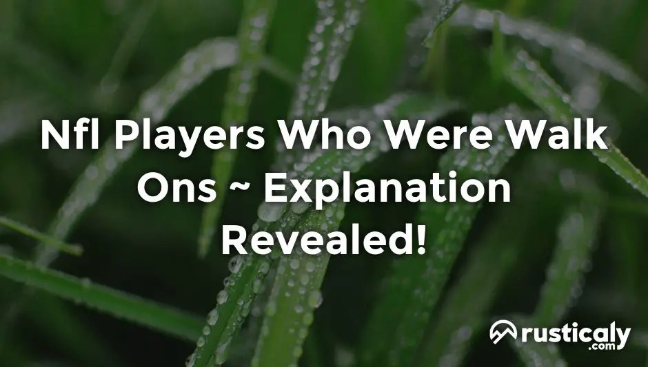 Nfl Players Who Were Walk Ons Explained for Beginners