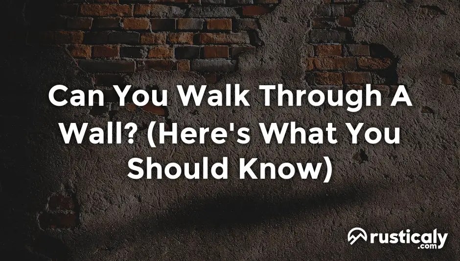 Can You Walk Through A Wall? (Read This Before Moving On!)