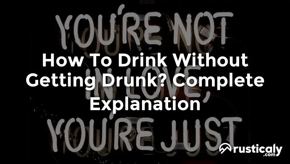How To Drink Without Getting Drunk? (Answer Inside!)