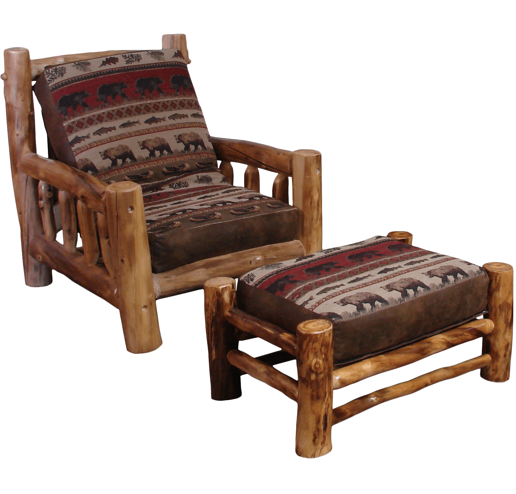 Aspen Log Futon Ottoman Rustic Log Furniture of Utah