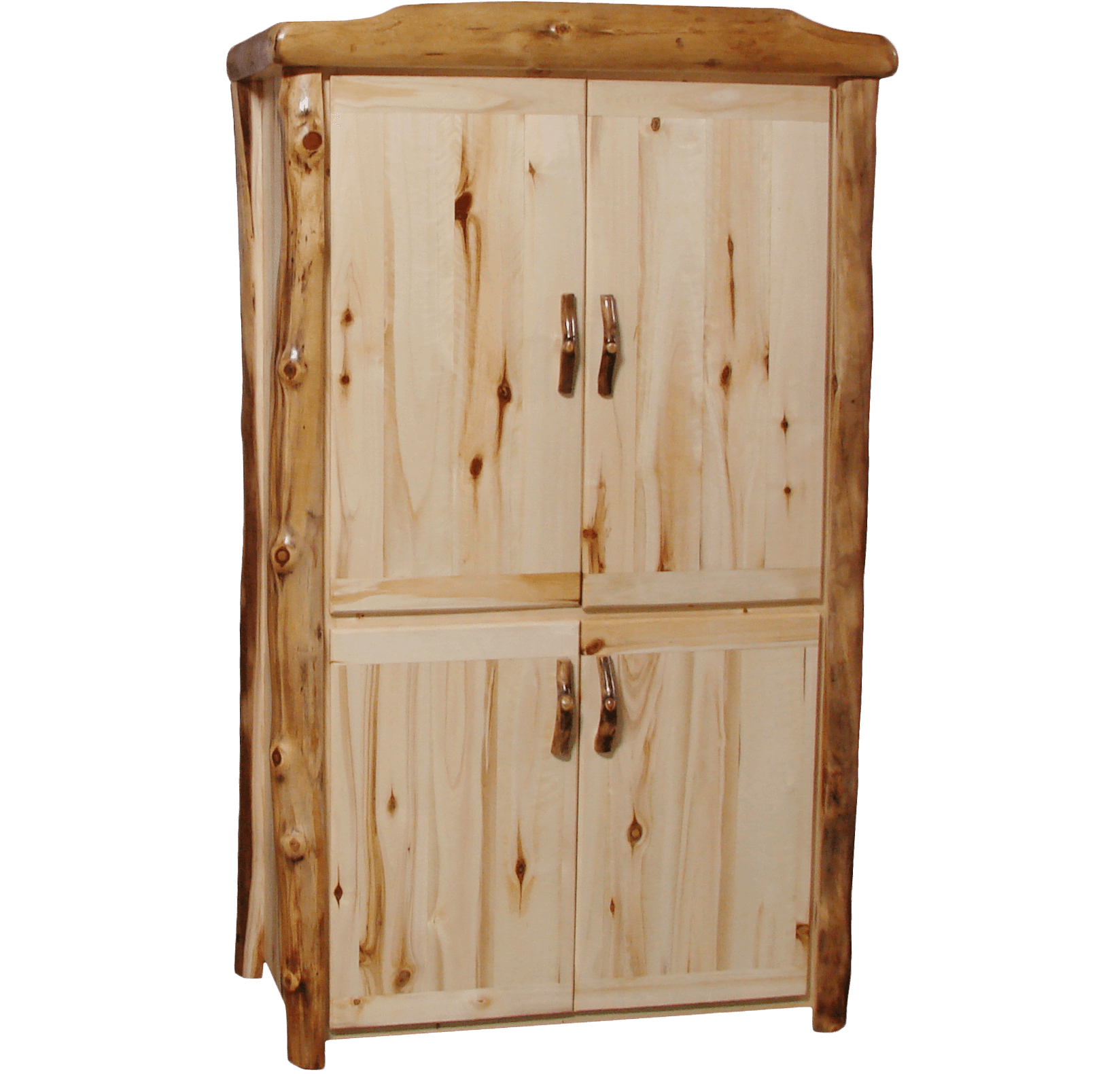 Aspen Log Armoire with Lower Door