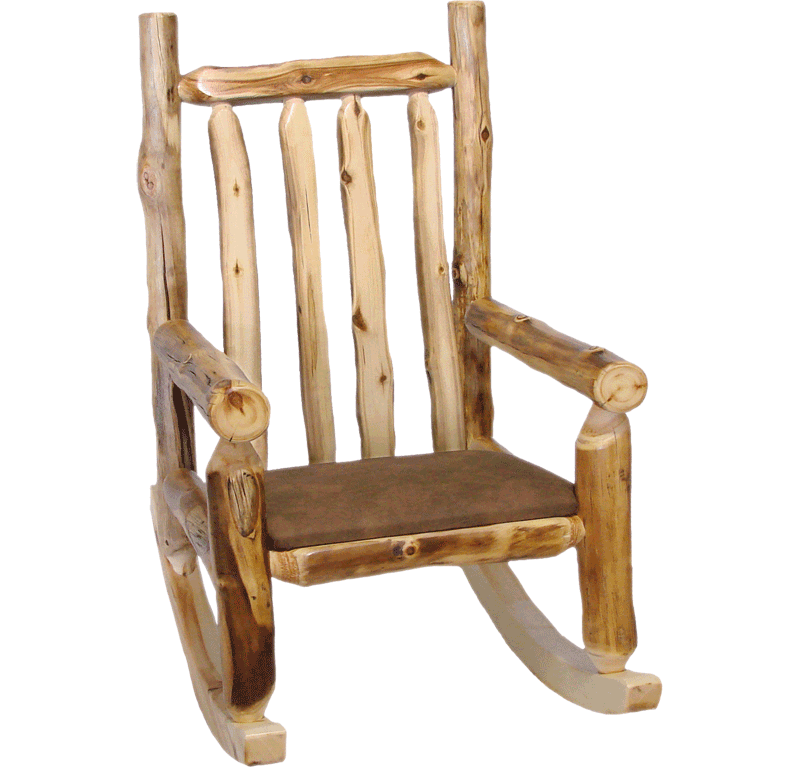 Aspen Log Rocking Chair Rustic Log Furniture of Utah
