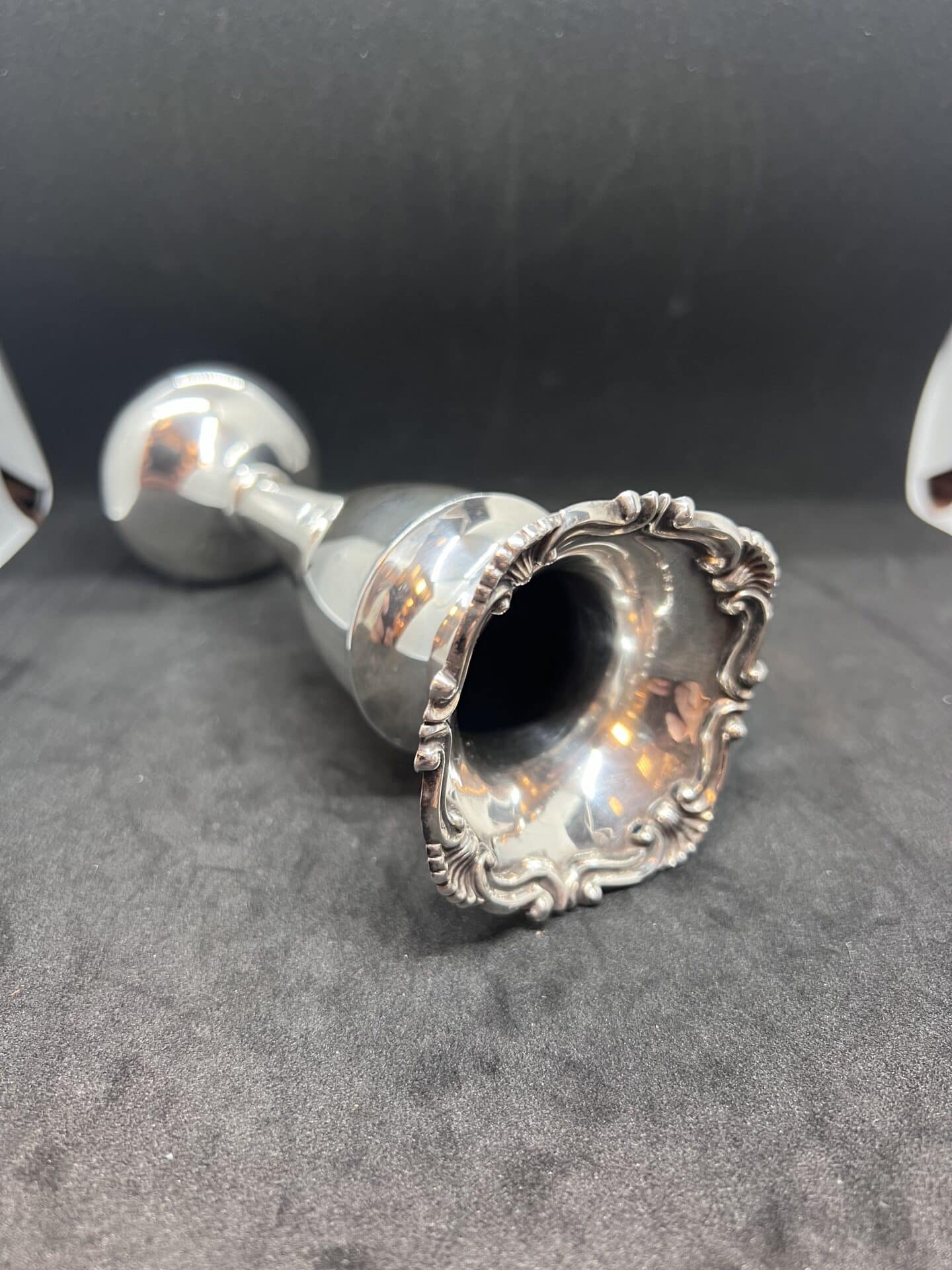 Robert Stewart silver vase 1903 Glasgow RUSTIC RETRO