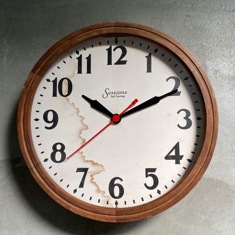 VINTAGE ANTIQUES SESSIONS WALL CLOCK ヴィンテージ アンティーク ウォールクロック / アメリカ 掛け時計