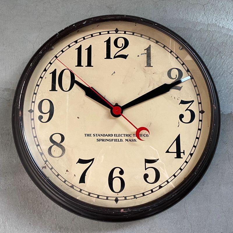 VINTAGE ANTIQUE THE STANDARD ELECTRIC TIME CO. WALL CLOCK ヴィンテージアンティーク