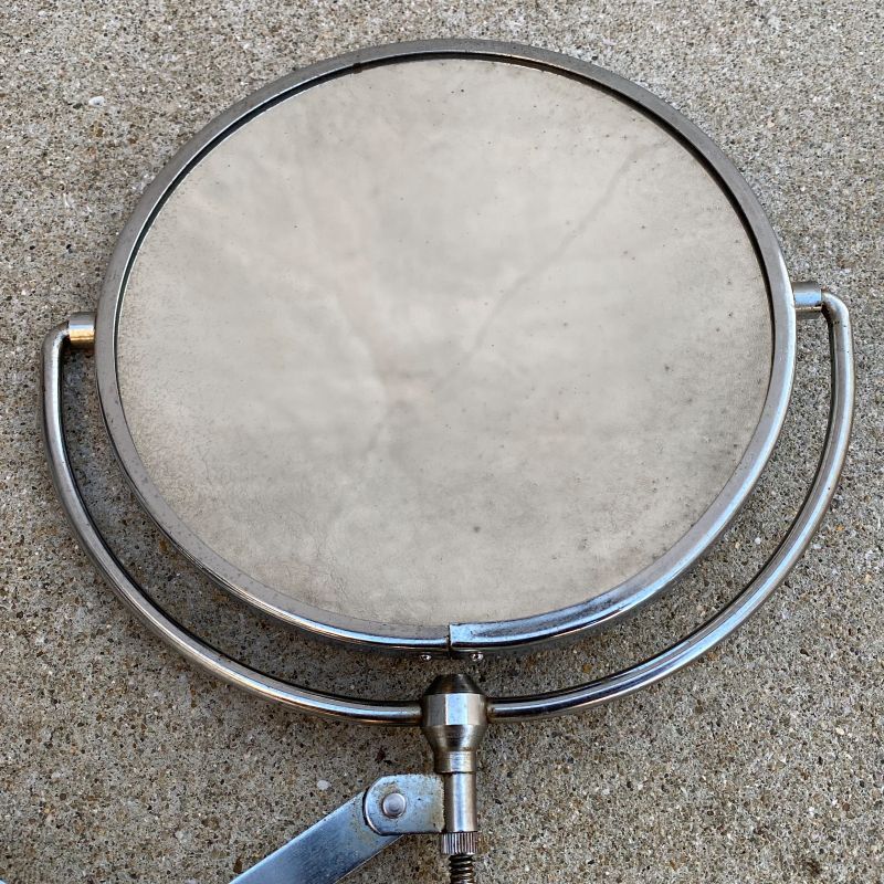 VINTAGE ANTIQUE SHAVING MIRROR SCISSOR ARM ヴィンテージ アンティーク シェービングミラー シザー