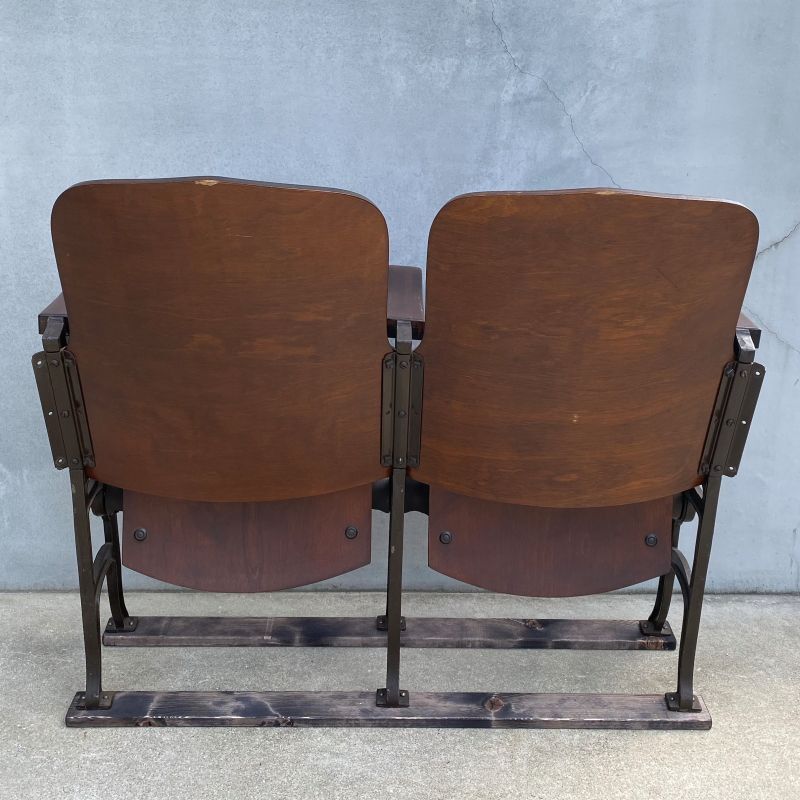 VINTAGE ANTIQUE THEATER CHAIR ヴィンテージ アンティーク シアターチェア アメリカ / 椅子 シアターベンチ