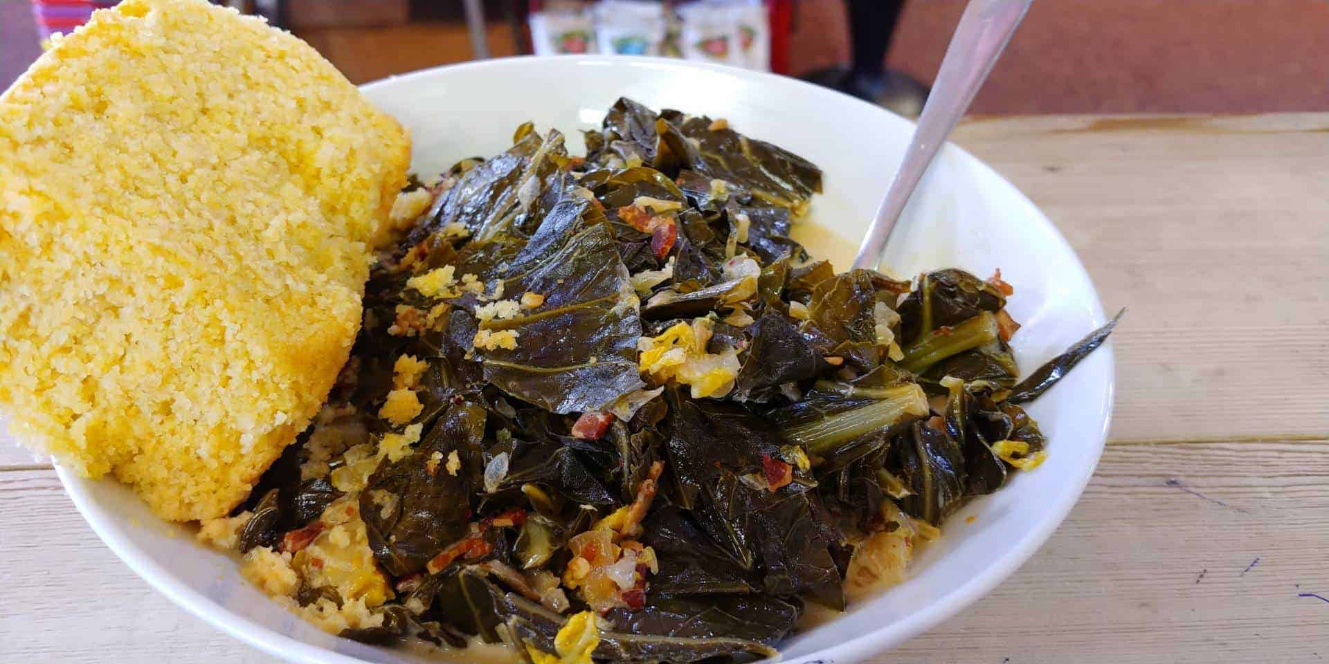 Kimchi Creamed Collard Greens with Rustlin’ Rob’s Syrup