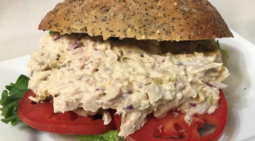 Tuna Salad Sandwich with Rustlin’ Rob’s Sweet Hot Jalapeno Relish