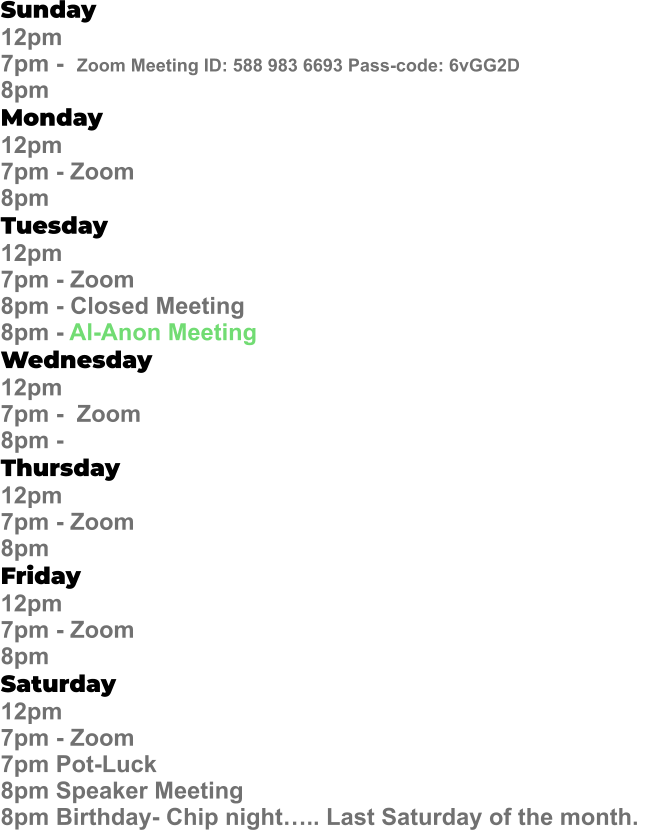 AA Meeting Ruston Louisiana