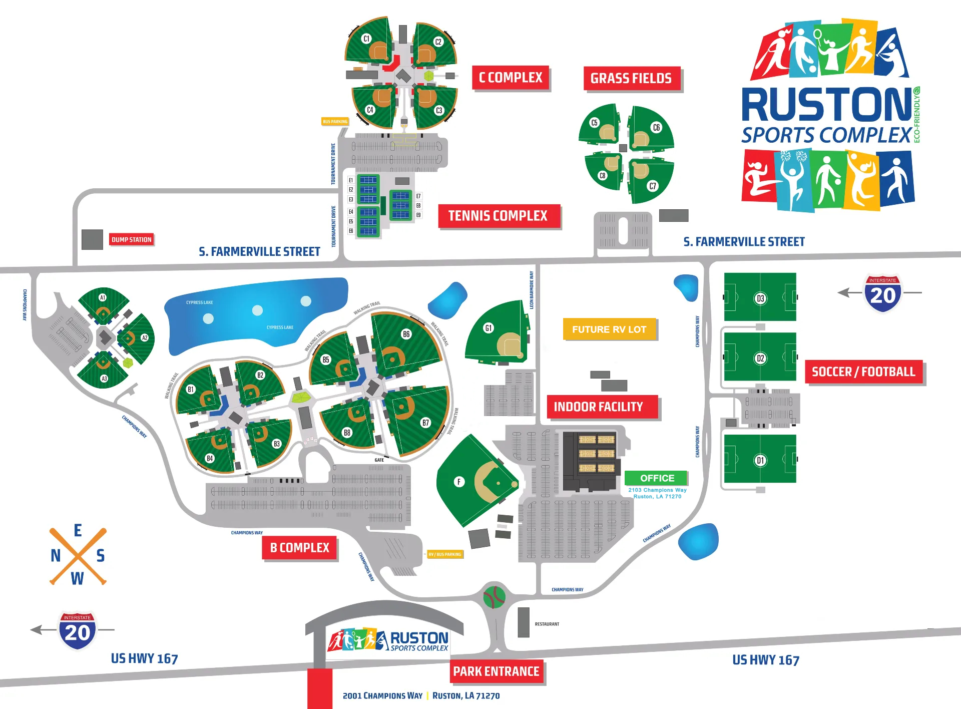 Ruston Sports Complex Map SIP