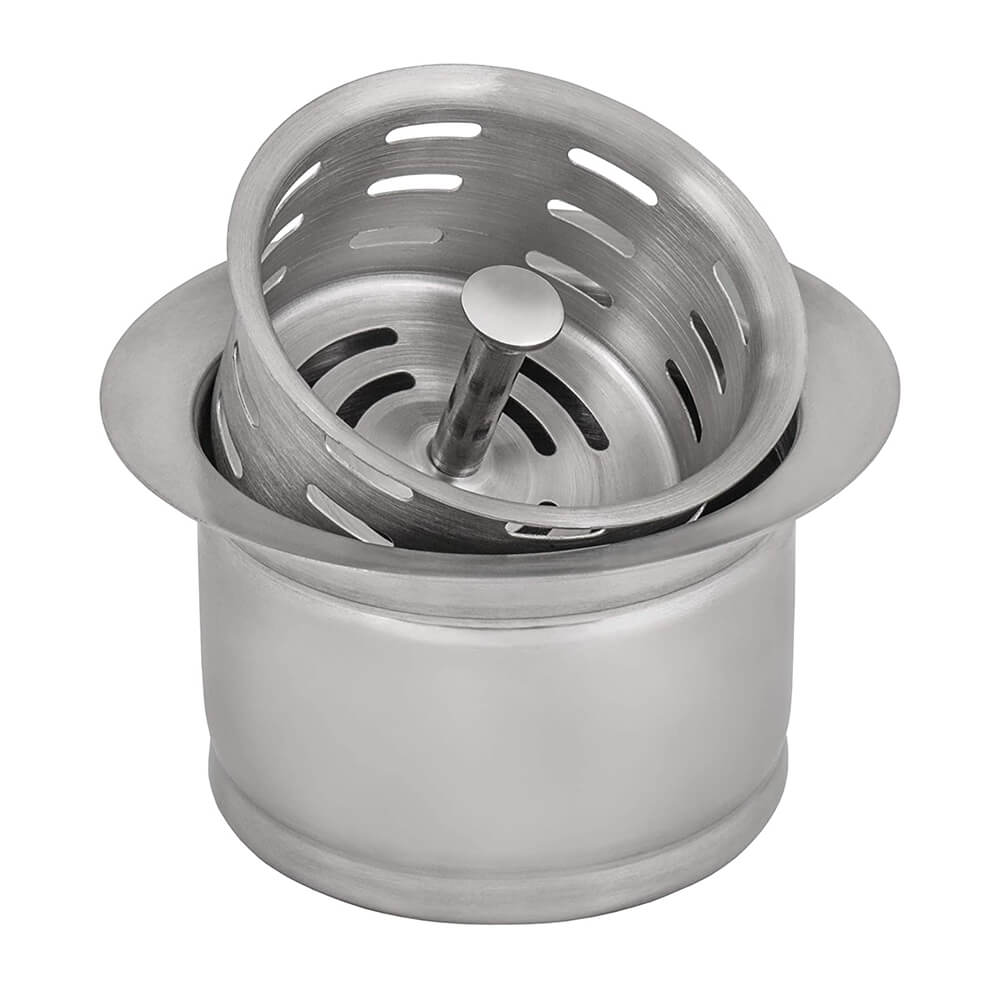 Ruvati Extended Garbage Disposal Flange with Deep Basket Strainer for