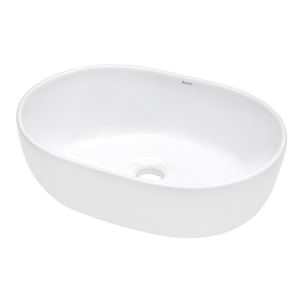 24 x 16 inch Bathroom Vessel Sink White Oval Above Vanity Countertop