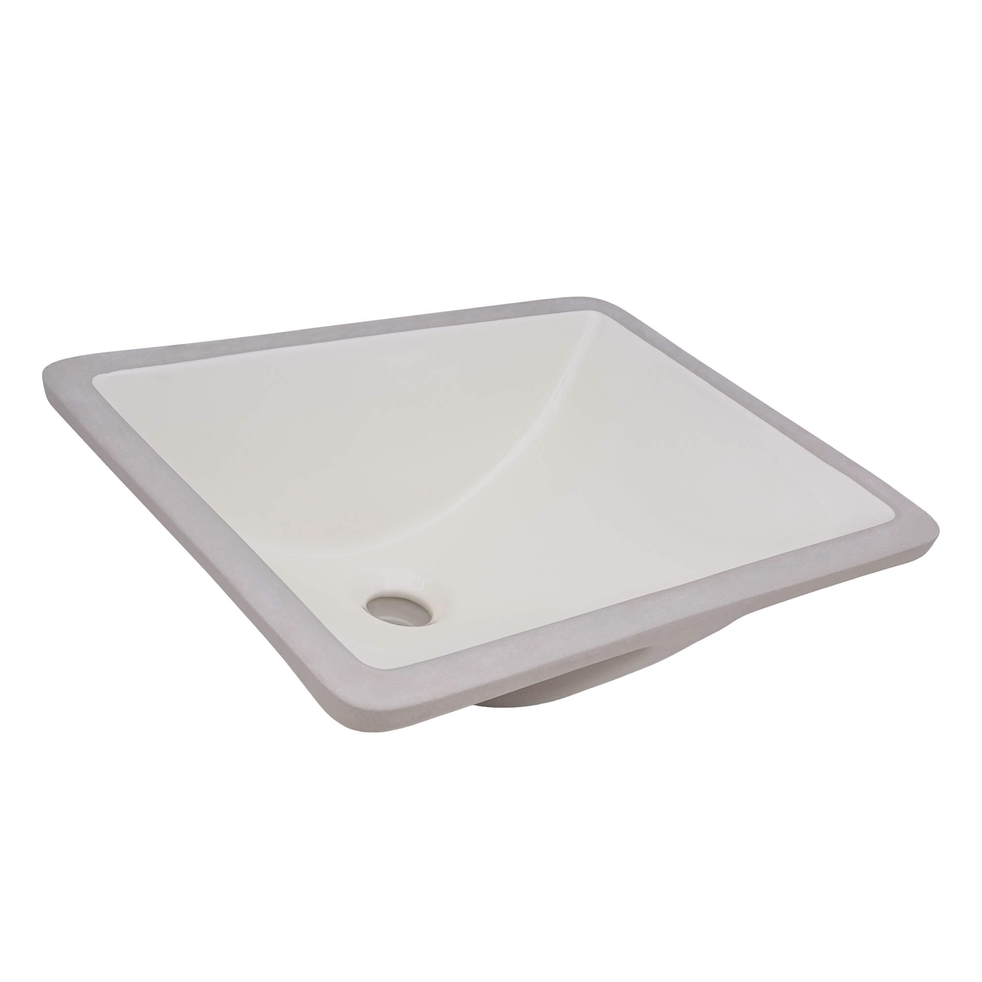 Ruvati 17 x 12 inch Undermount Bathroom Vanity Sink Biscuit Rectangular