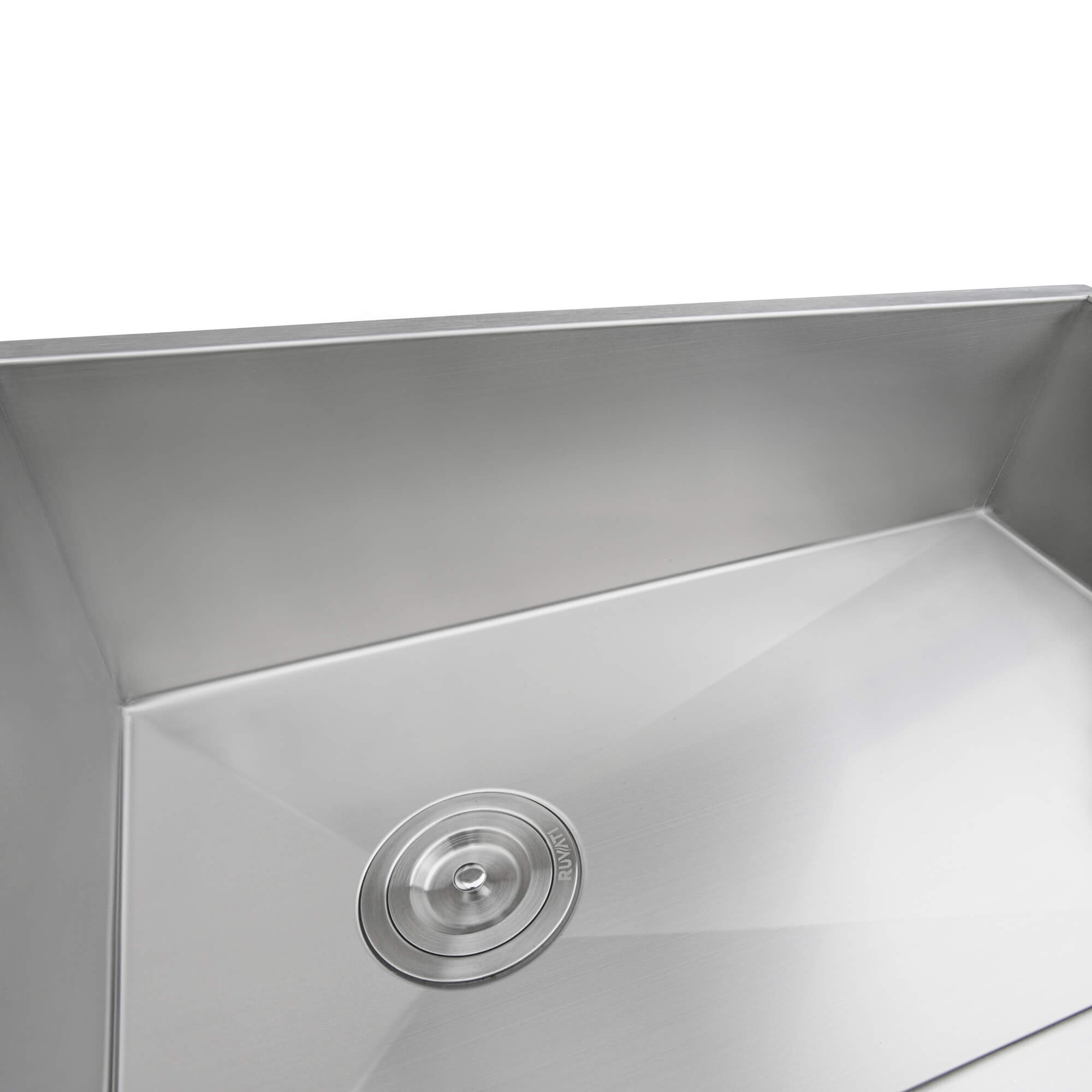 Ruvati 27inch Slope Bottom Offset Drain Undermount Kitchen Sink Single