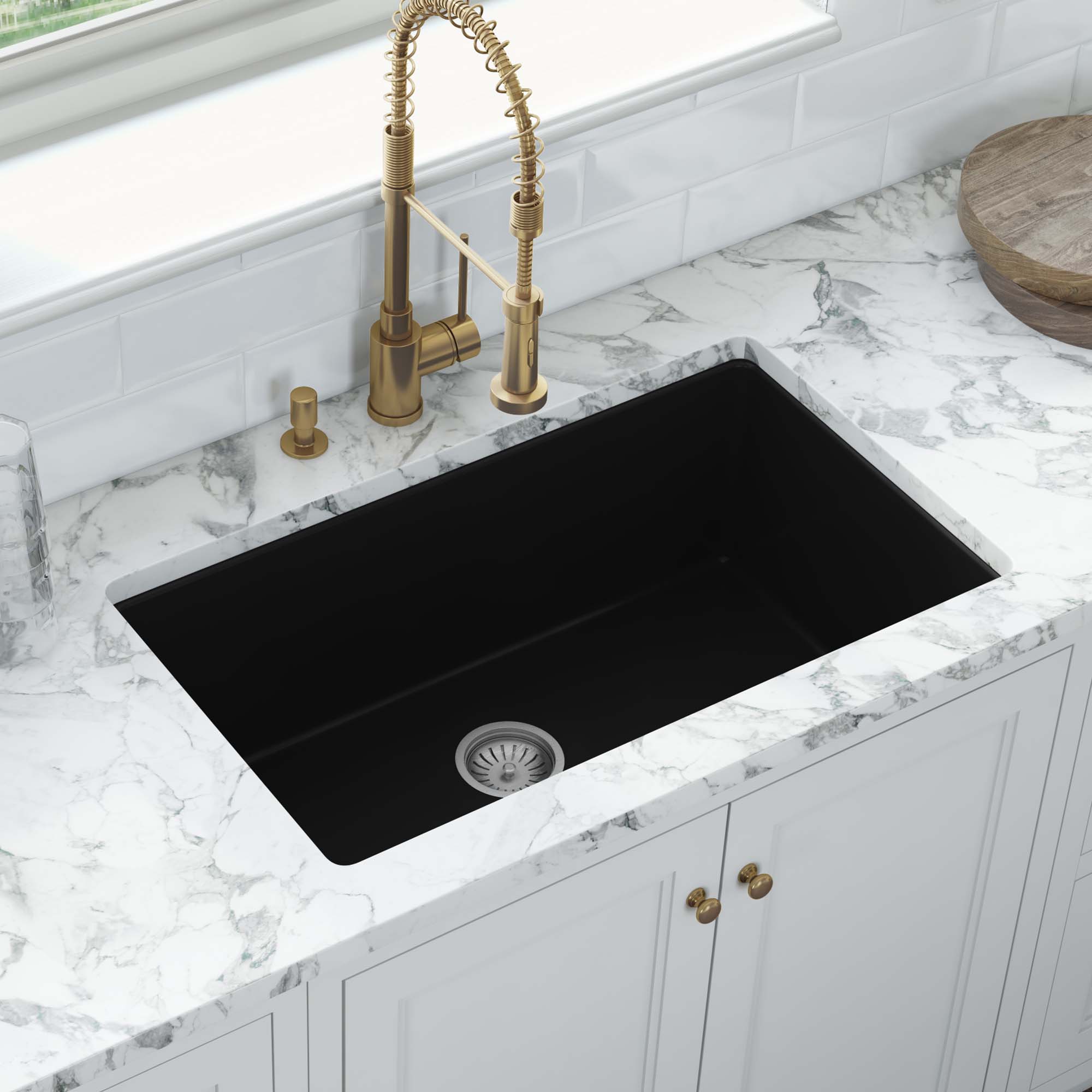 Ruvati 30-inch Fireclay Undermount / Drop-in Topmount Kitchen Sink