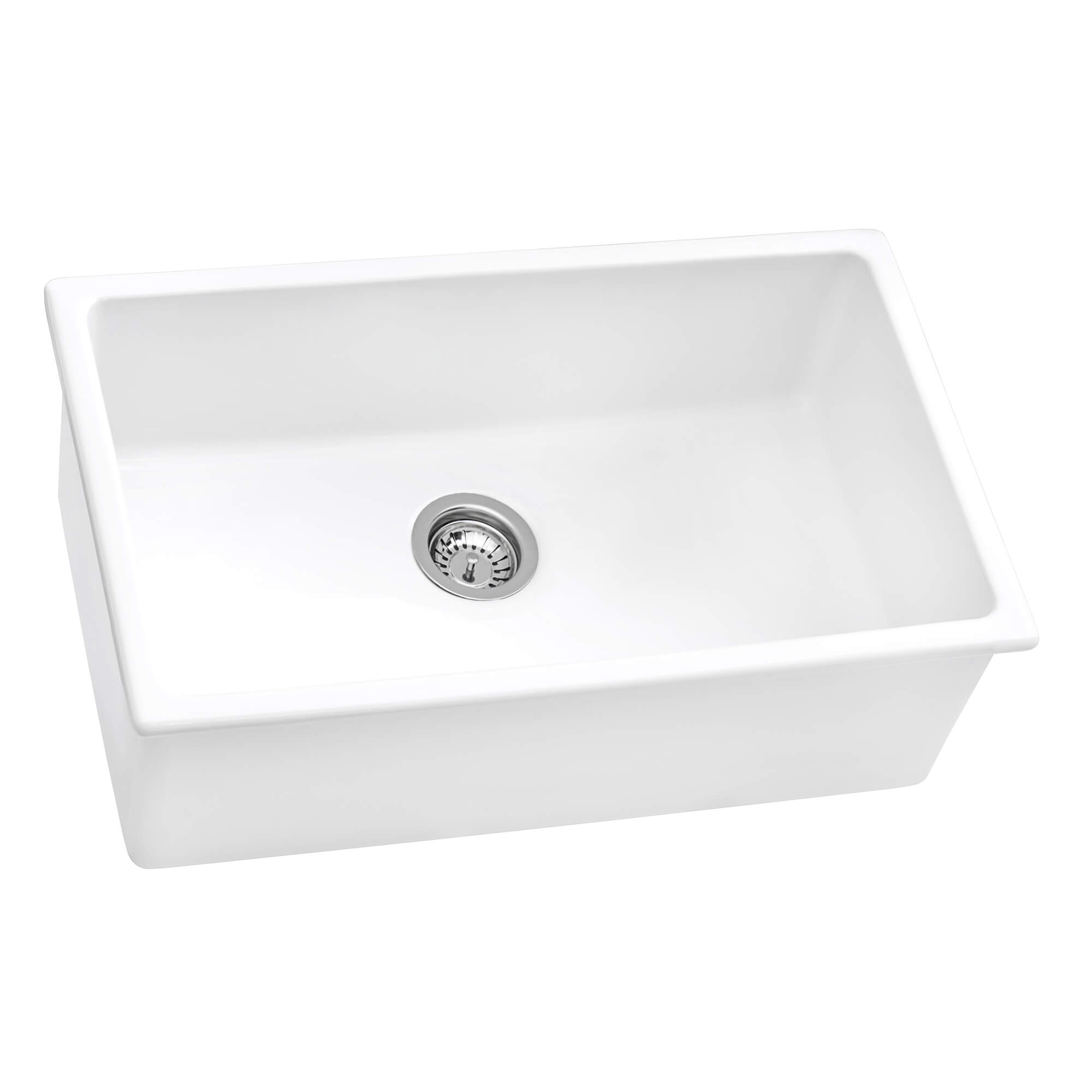 Ruvati 30inch Fireclay Undermount / Dropin Topmount Kitchen Sink