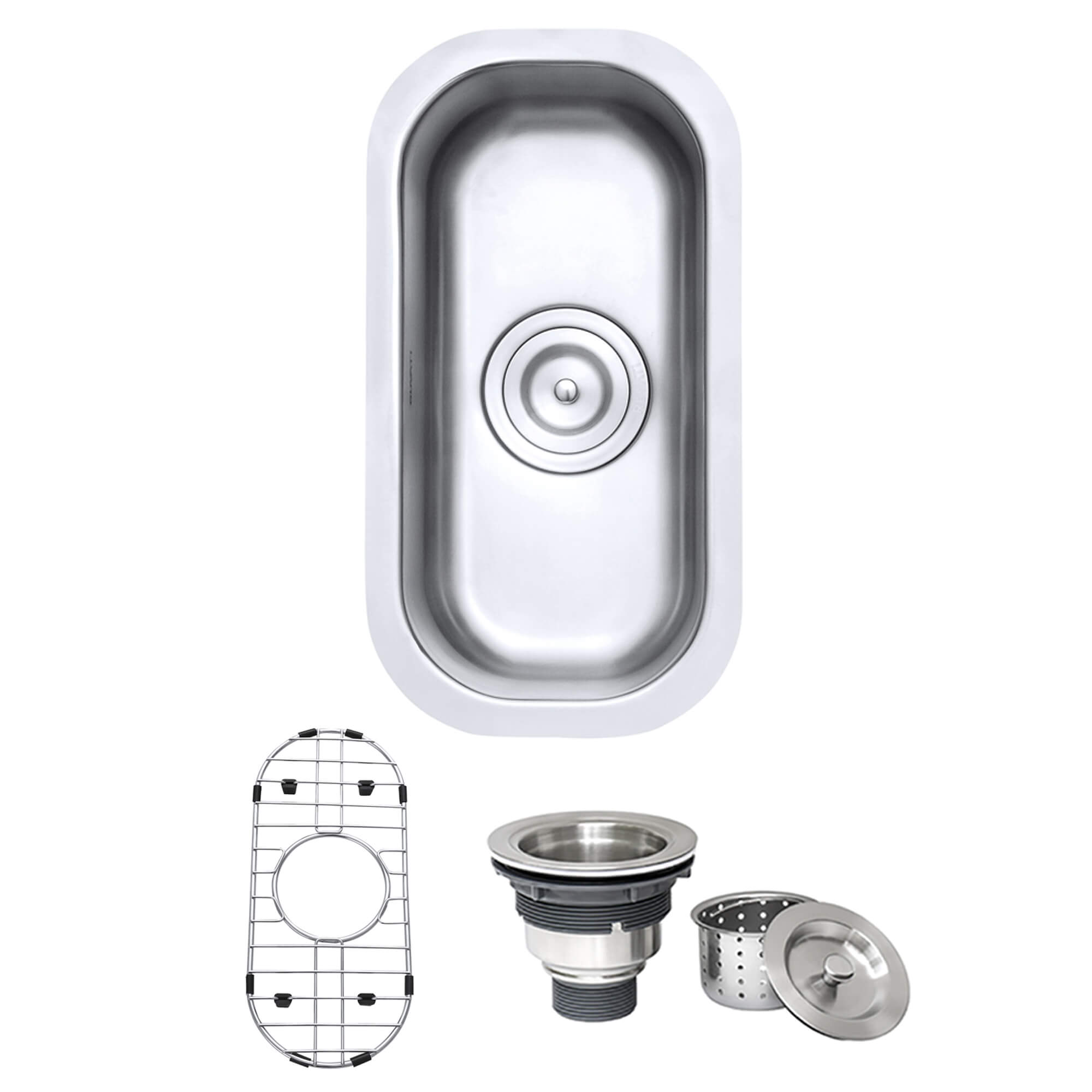 Ruvati 9 x 18 inch Undermount Narrow Bar Prep Sink 16 Gauge Stainless