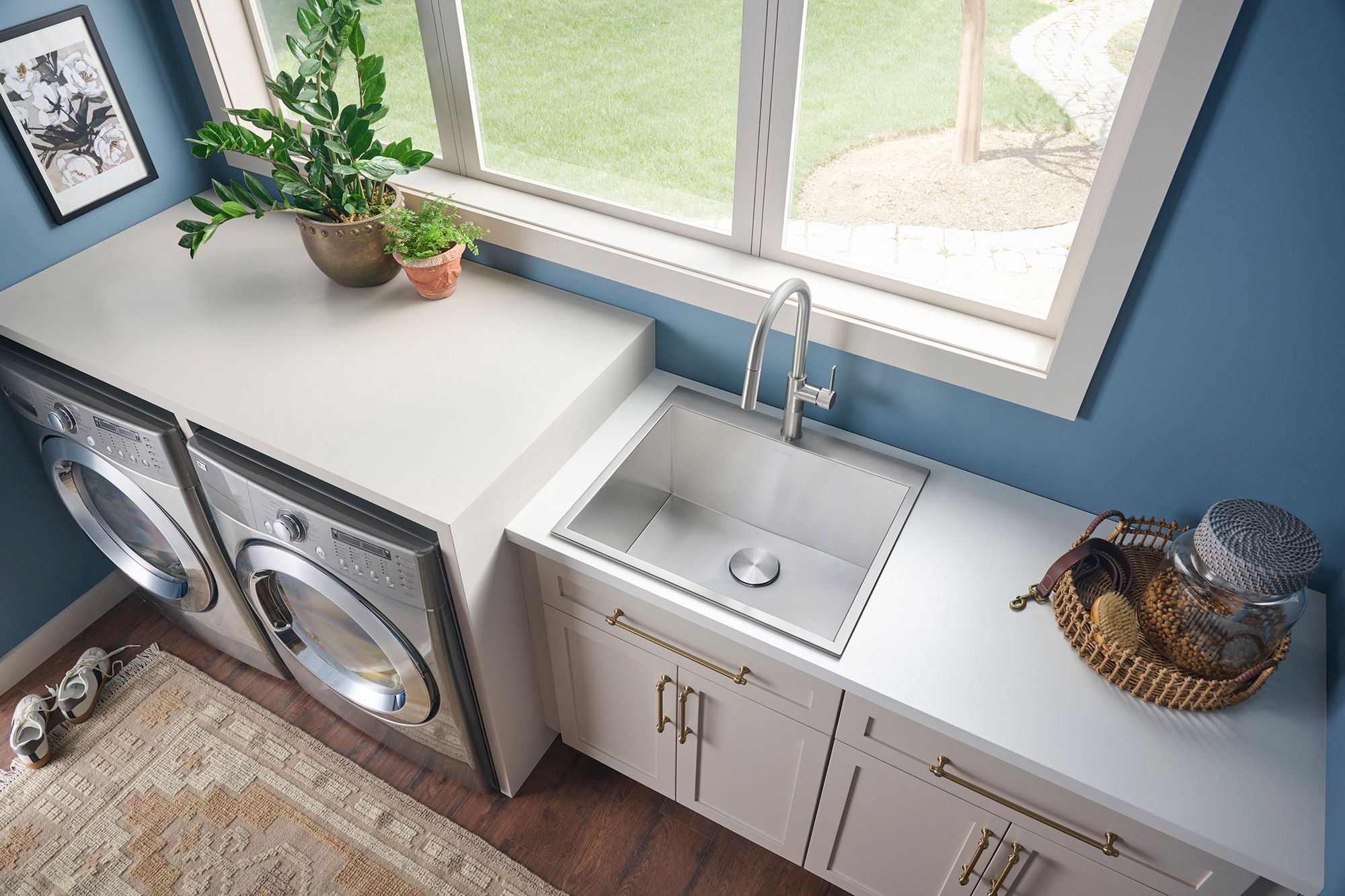 Topmount Laundry 22" x 22" x 12" Deep Utility Sink 16 Gauge Stainless