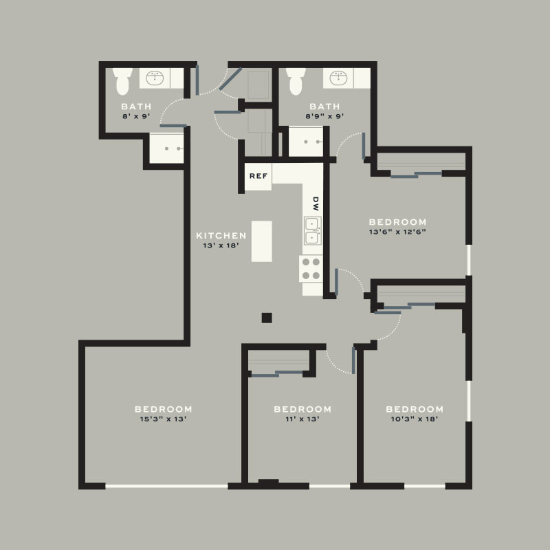 Unit Plans Ruxton Apartments Platteville, Wisconsin