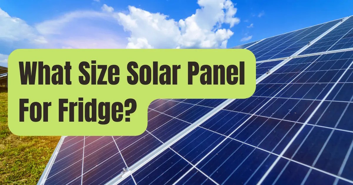 What Size Solar Panel For Fridge? Solar Powered Fridge RVing Beginner