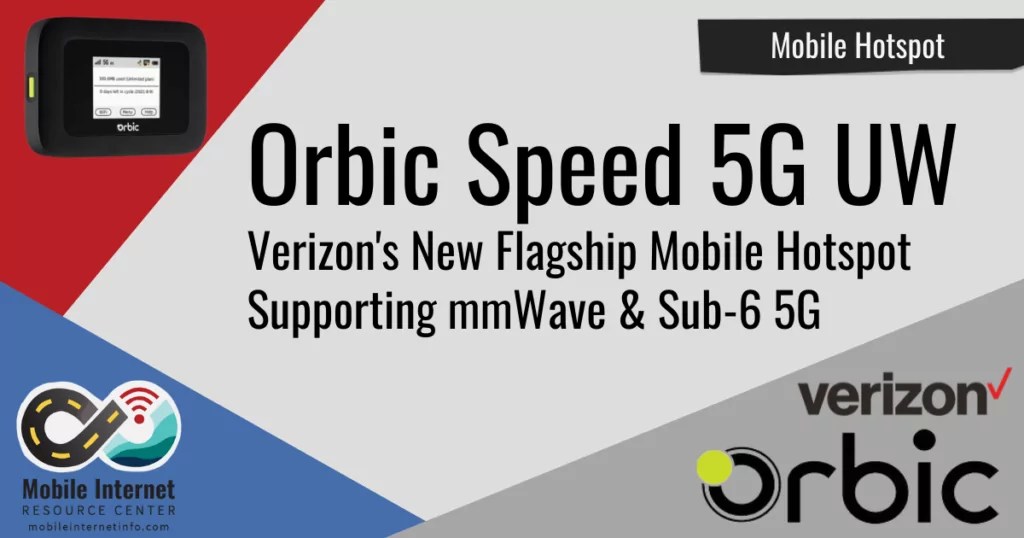 Verizon Releases The Orbic Speed 5G UW Mobile Hotspot - Verizon's New