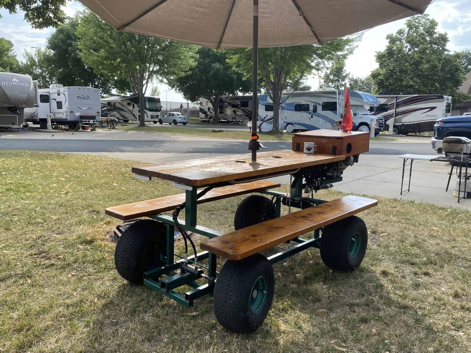 Look out! There's a motorized picnic table on the loose! RV Travel