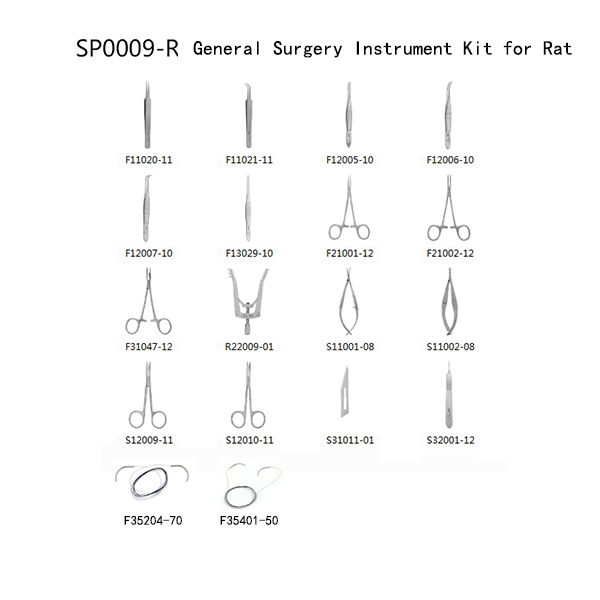 Surgery Instrument Kit for Mice, Rat, Small Animals RWD Life Science