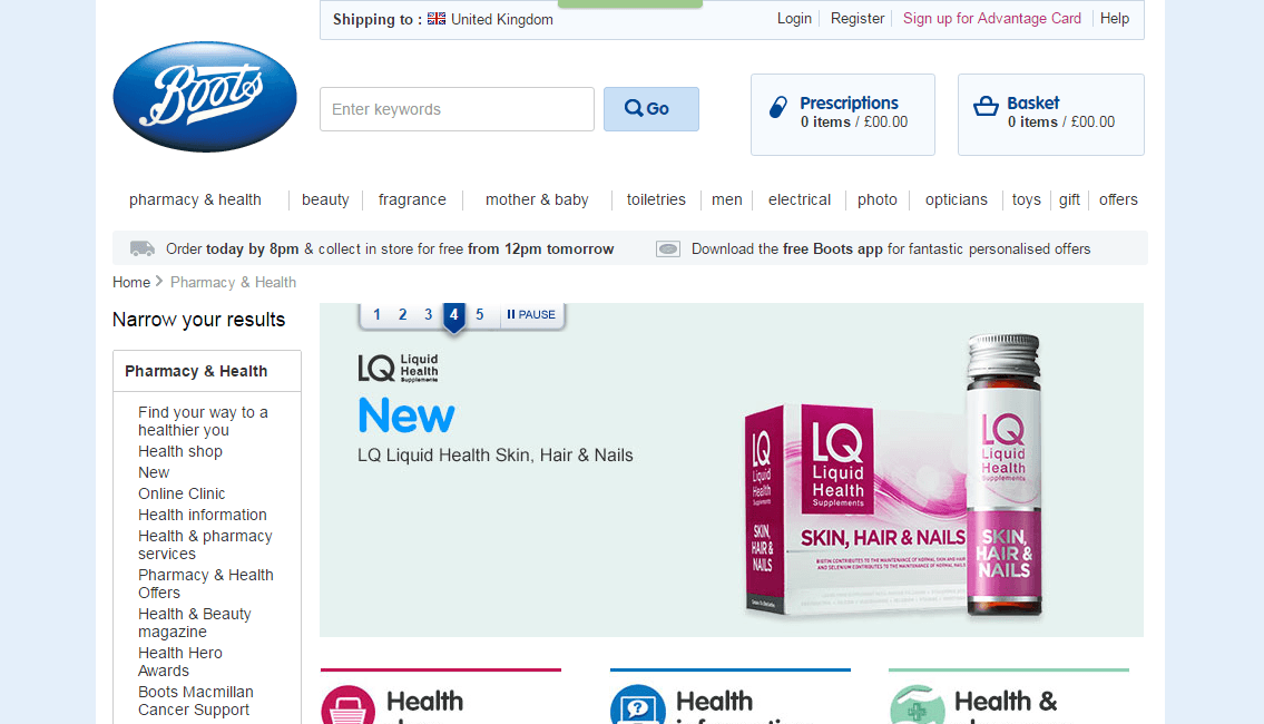 Boots Pharmacy & Health Review Large Online Pharmacy Unlimited