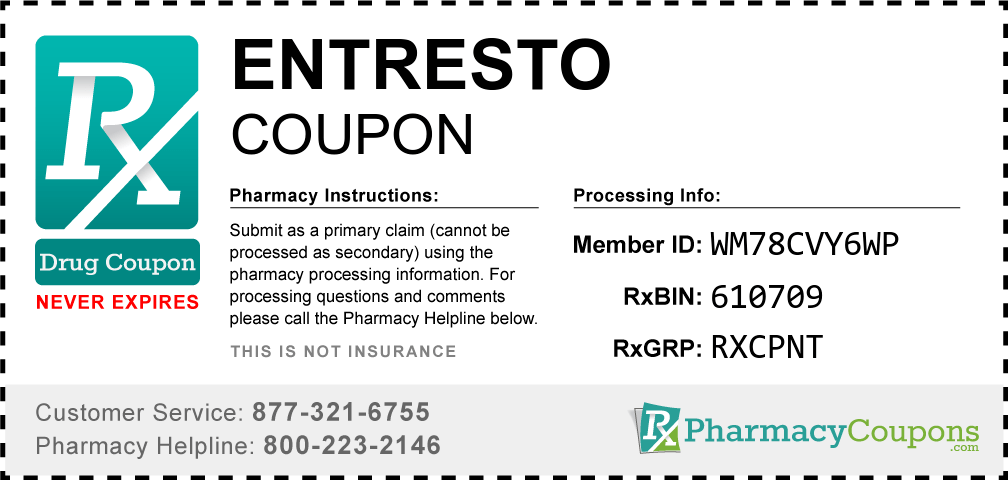 Entresto Coupon 2020 10 Copay Card. Free Trial Manufacturer Offer