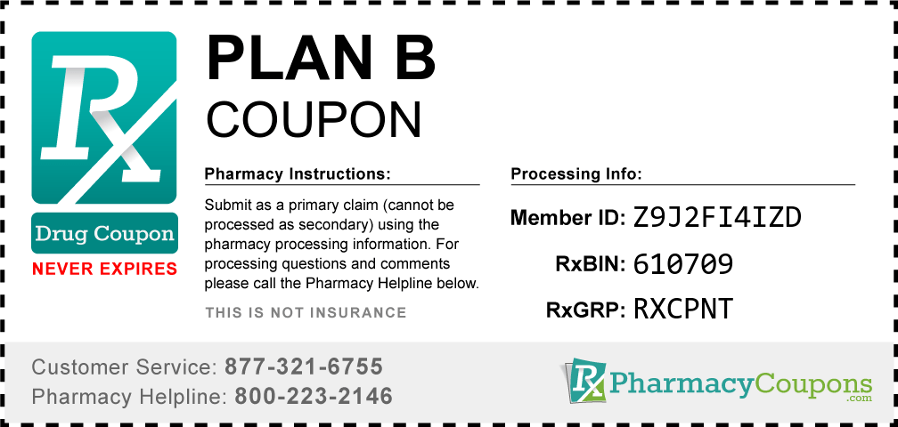 Plan B Coupon 2024 - $10 Coupon - Manufacturer Offer