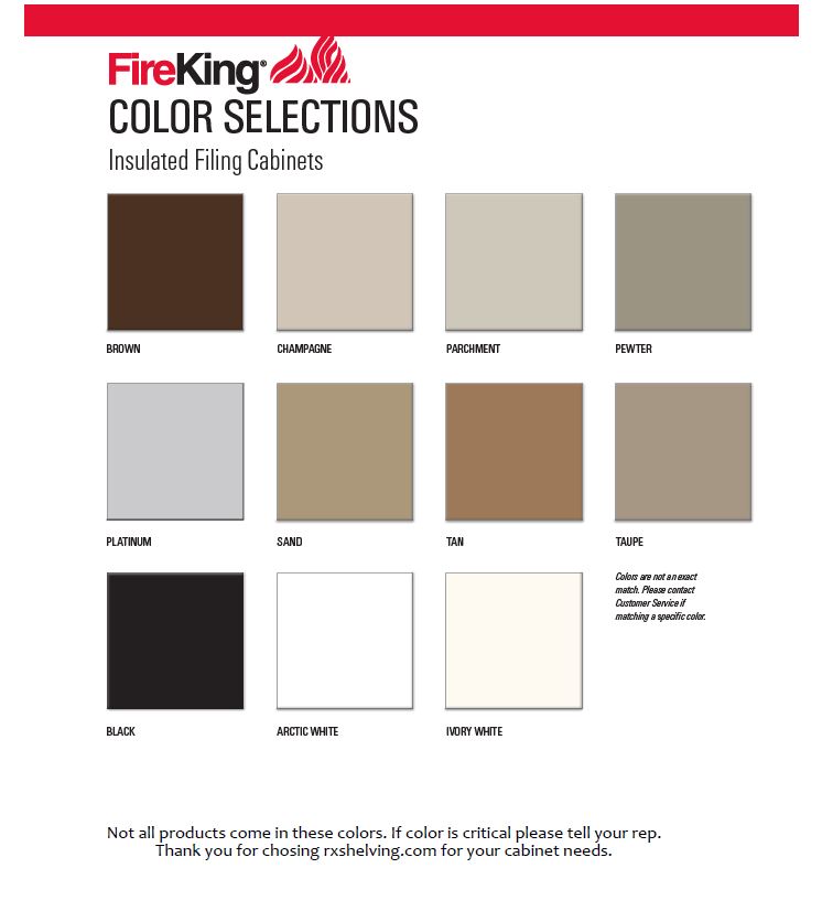 FireKing Color Chart » RXShelving