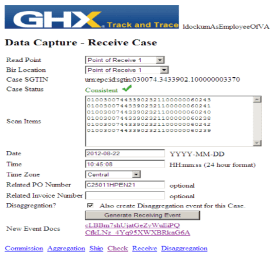 GHX Data Capture Screen