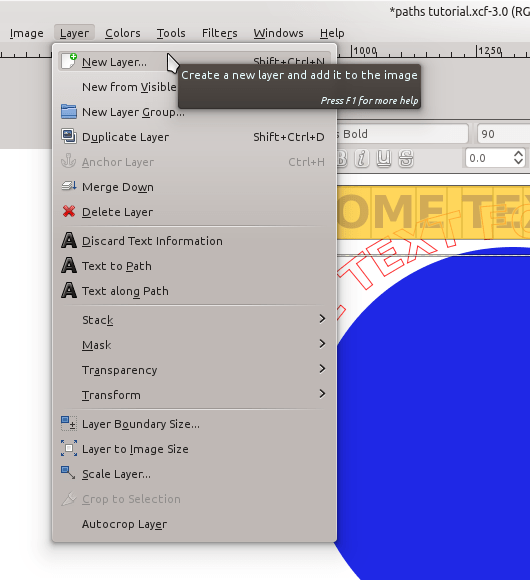 Linux Using GIMP to wrap text in an image Ryan and Debi & Toren