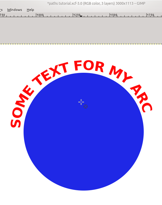 Linux Using GIMP to wrap text in an image Ryan and Debi & Toren