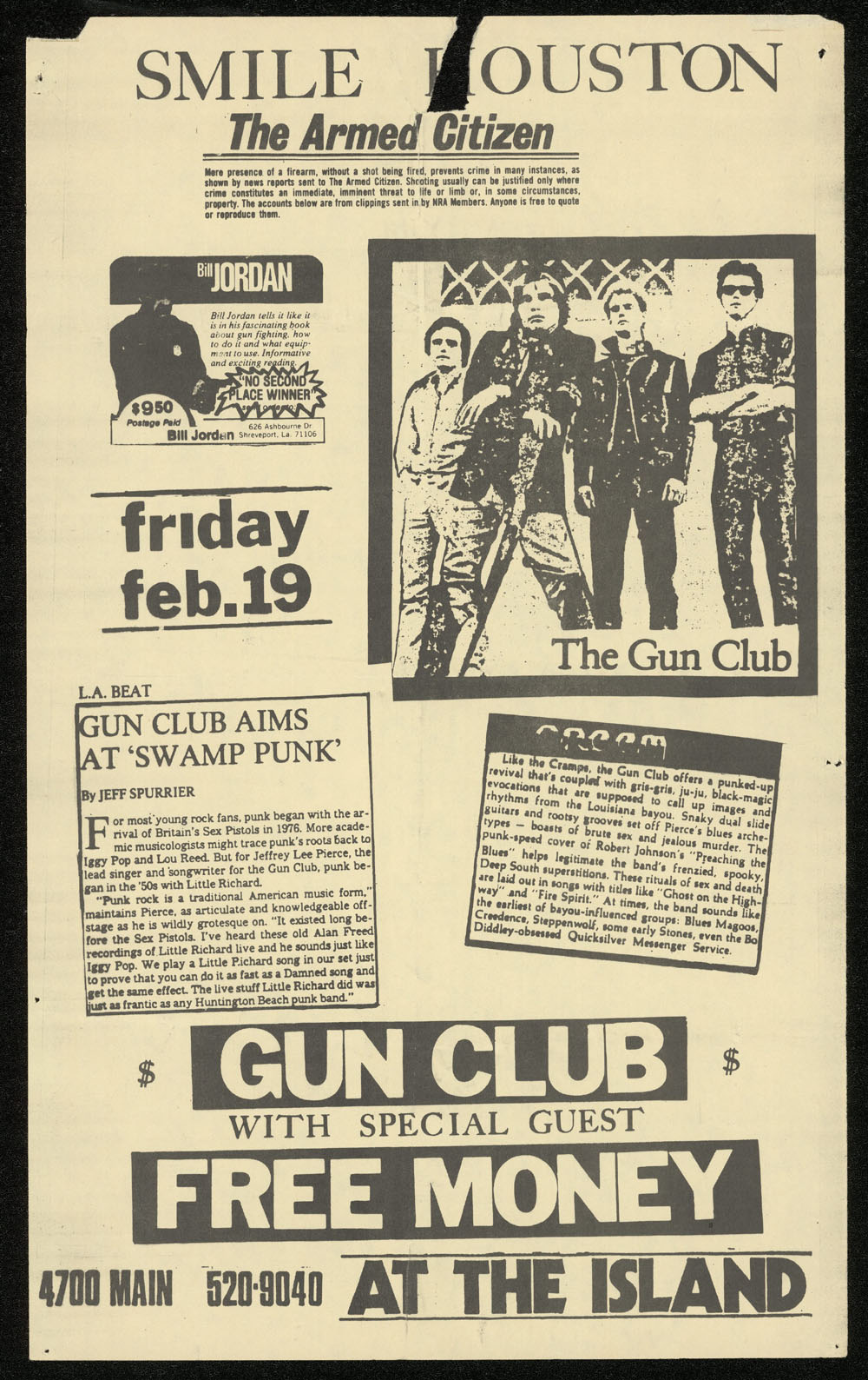 RYEBREAD RODEO! GUN CLUB at The Island, Fliers