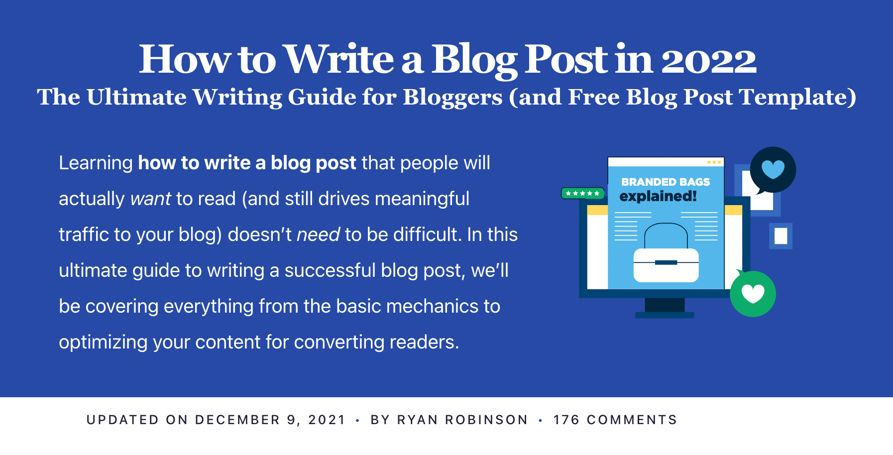 How to Write a Blog Post in 2024 (Free Blog Post Template) Tutorial
