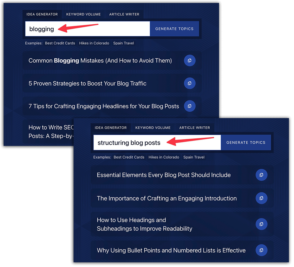 Blog Post Idea Generator (Free Tool) SEO Blog Topic Ideas