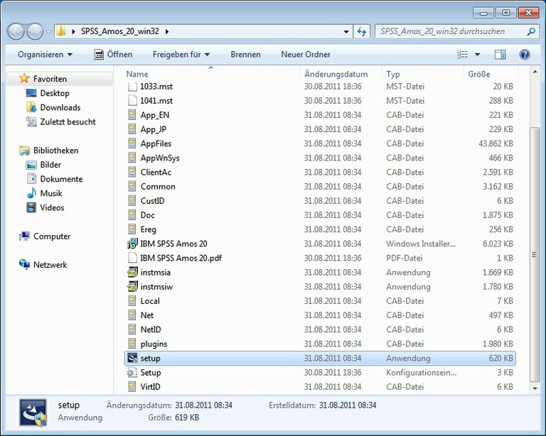 SPSS Installation von AMOS — Rechenzentrum