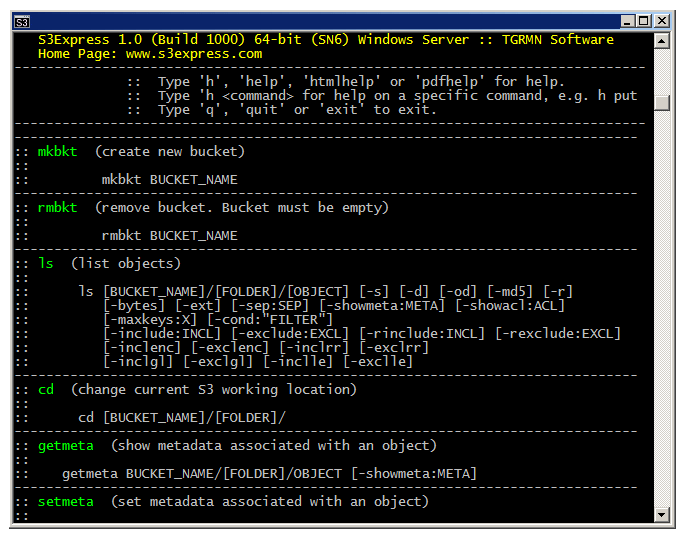 S3Express Amazon S3 Command Line Utility, Amazon S3 Backup Software