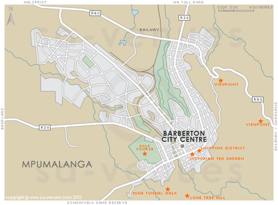 BARBERTON Map