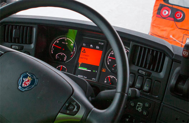 Reduced collision risk thanks to Scania AEB braking system