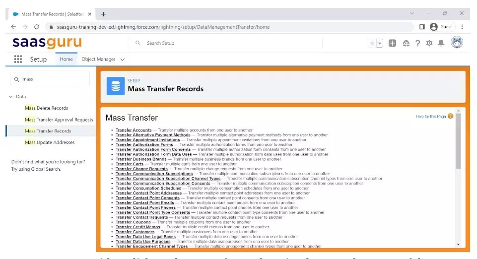 How to Mass Transfer and Delete Records in Salesforce? Blog saasguru