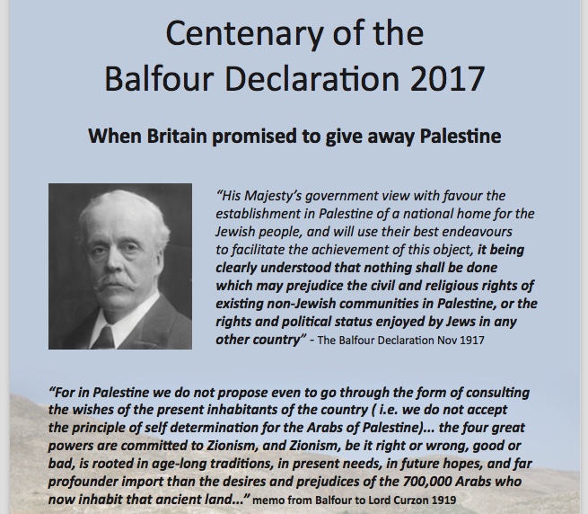 Centenary of the Balfour Declaration 2017 SabeelKairos