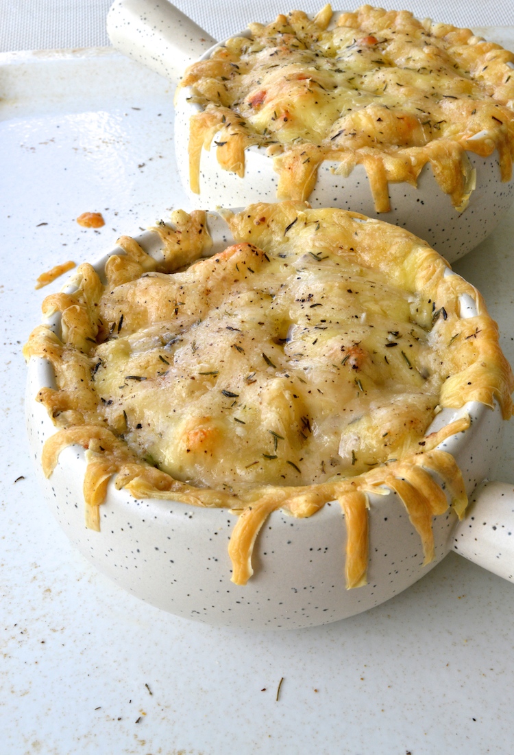 Creamy Gouda And Gruyere Mac And Cheese With Crispy Bacon And Peas