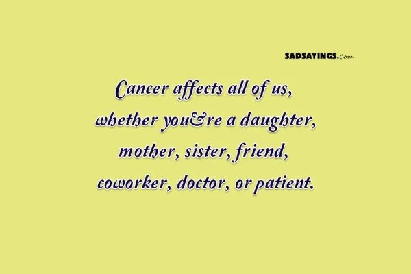 Cancer affects all of us, whether you’re a daughter