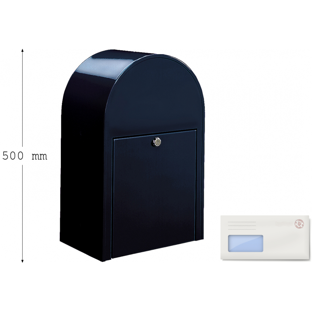 Bobi Classic B Dark Blue Letter Box Rear Slot Dark Blue Letter Boxes