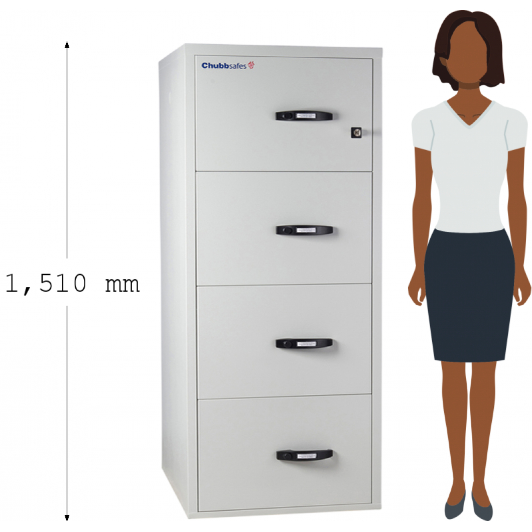 Chubbsafes Fire File 2HR 4 Drawer Fireproof Filing
