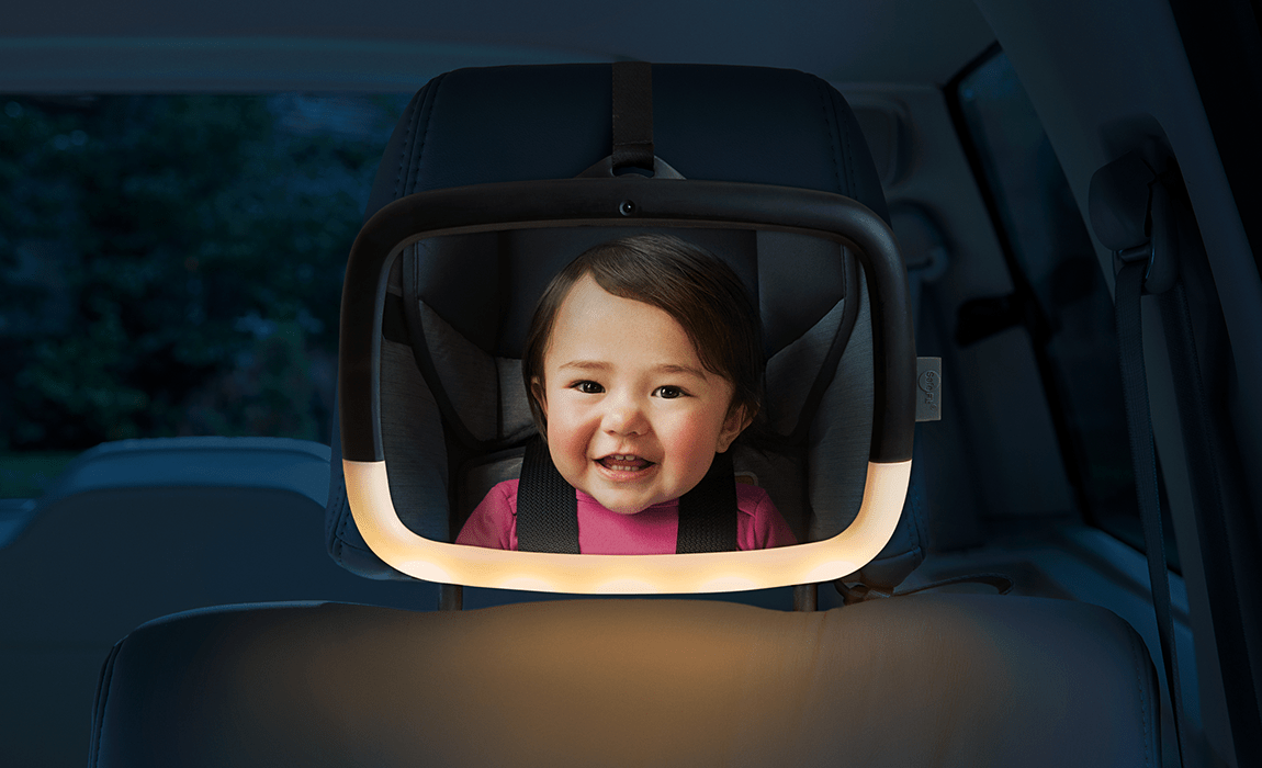 Lighted Pivot Baby Auto Mirror SafeFit